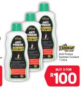 Shield Anti Freeze Summer Coolant-3 x 1Ltr