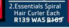 Stylista Essentials Spiral Hair Curler SCR6-Each