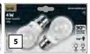 PnP 4W BC/ES/SES Warm White Mini LED Globe Twin Pack-Each