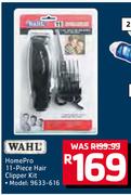 Wahl HomePro 11 Piece Hair Clipper Kit 9633-616