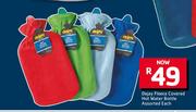 Dejay Fleece Covered Hot Water Bottle Assorted-Each