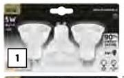PnP 5W GU10 LED Warm White Globe 3 Pack-Each