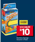 Addis Rainbow Sponge Scourer 5 Pack