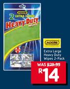 Addis Extra Large Heavy Duty Wipes 2 Pack