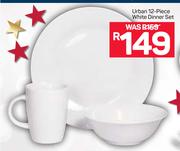 Urban 12 Piece White Dinner Set