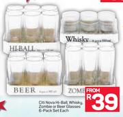 Citi Nova Hi-Ball/Whisky/Zombie Or Beer Glasses Set 6's-Per Pack