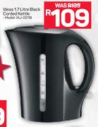Ideas 1.7Ltr Black Corded Kettle(IAJ-001B)