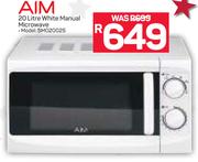 Aim 20Ltr White Manual Microwave(SMD2002S)