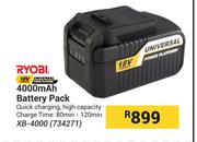 Ryobi 4000 mAh Battery Pack XB-4000 734271