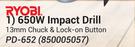 Ryobi 650W Impact Drill PD-652 850005057-Each