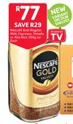 Nescafe Gold Regular, Mild Espresso, Velvety Or Alta Rice 200g Jar-Each