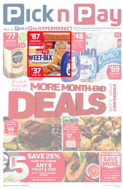 Pick n Pay KZN : Great Savings With Month-End Deals (21 May - 03 Jun 2018), page 1