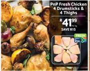 PnP Fresh Chicken 4 Drumsticks & 4 Thighs-Per kg