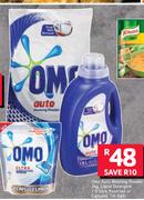 Omo Auto Washing Powder 2Kg, Liquid Detergent 1.5Ltr Or Capsules 14's-Each