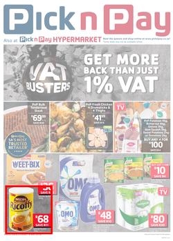 Pick n Pay KZN  : VAT Busters (23 Apr - 06 May 2018), page 1