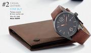 Casual Leathers Star Buy Tempo Watch & Icon Wallet Set