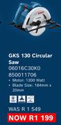 Bosch GKS 130 Circular Saw 06016C30KO 850011706