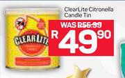 ClearLite Citronella Candle Tin
