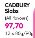 Cadbury Slabs (All Flavours)-12 x 80g/90g