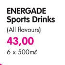 Energade Sports Drinks (All Flavours)-6 x 500ml