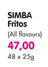 Simba Fritos (All Flavours)-48 x 25g