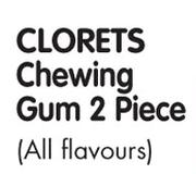 Clorets Chewing Gum 2 Piece (All Flavours)-60's