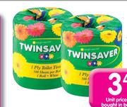 Twinsaver Toilet Rolls 1-Ply Wrapped - 24's