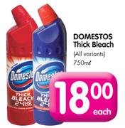 Domestos Thick Bleach (All Variants) - 750ml Each