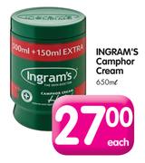 Ingram's Camphor Cream-650ml