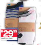 Kids 3 Pack Socks