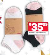 Women's 3 Pack Socks