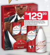 Old Spice White Water Gift Set (Includes Deodorant Spray & Aftershave Lotion)