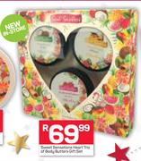 Sweet Sensations Heart Trio Of Body Butters Gift Set