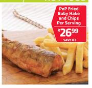 PNP Fried Baby Hake And Chips-Per Serving