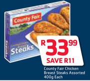 Country Fair Chicken Breast Steaks Assorted-400g Each