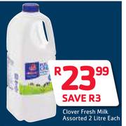 Clover Fresh Milk Assorted-2Ltr Each