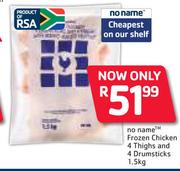 No Name Frozen Chicken 4 Thighs & 4 Drumsticks-1.5Kg