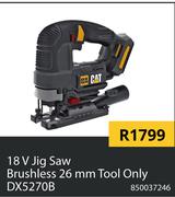CAT 18V Jig Saw Brushless 26mm (Tool Only) DX5270B 850037246