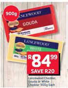 Lancewood Cheddar, Gouda Or White Cheddar-900g Each