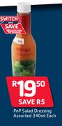PnP Salad Dressing Assorted-340ml Each