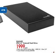 Seagate 3.5" External Hard Drive-4TB