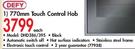 Defy 770mm Touch Control Hob(DHD386/395) Each