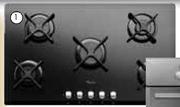 Whirlpool 5 Burner Gas On Glass Hob(AKT933/NB) Each
