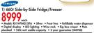 Samsung 660L Side-By-Side Fridge/Freezer(RS1WTMG/XFA)-Each