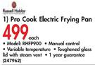 Russell Hobbs Pro Cook Electric Frying Pan (RHFP900)-Each