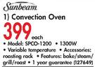 Sunbeam Convection Oven (SPCO-1200)-Each