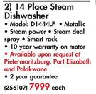 LG 14 Place Steam Dishwasher(D1444LF)-Each
