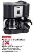 Mellerware Modena 3-In-1 Coffee Maker(29003)-Each