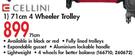 Cellini 71cm 4 Wheeler Trolley-Each
