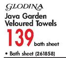 Glodina Java Garden Veloured Towels Bath Sheet